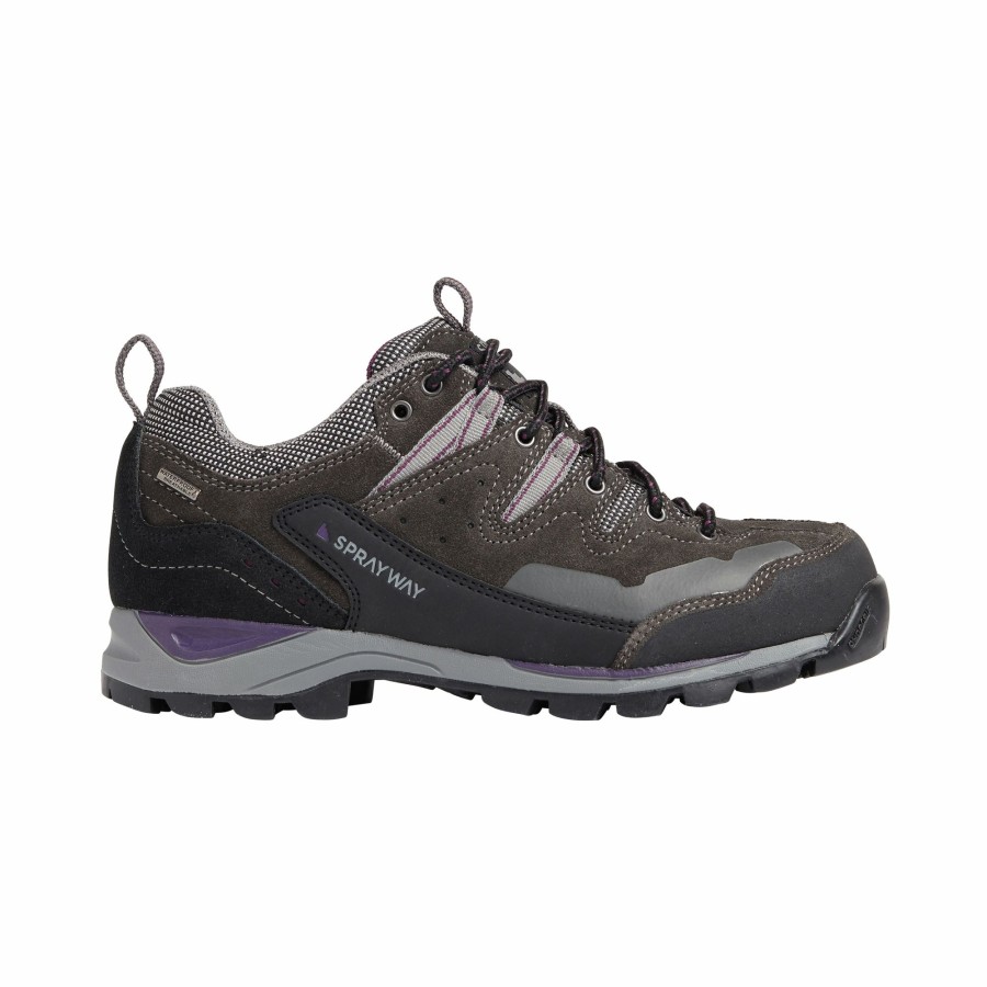 Footwear Sprayway | Oxna Low Women'S Hydrodry® Sw-Charcoal/Purple