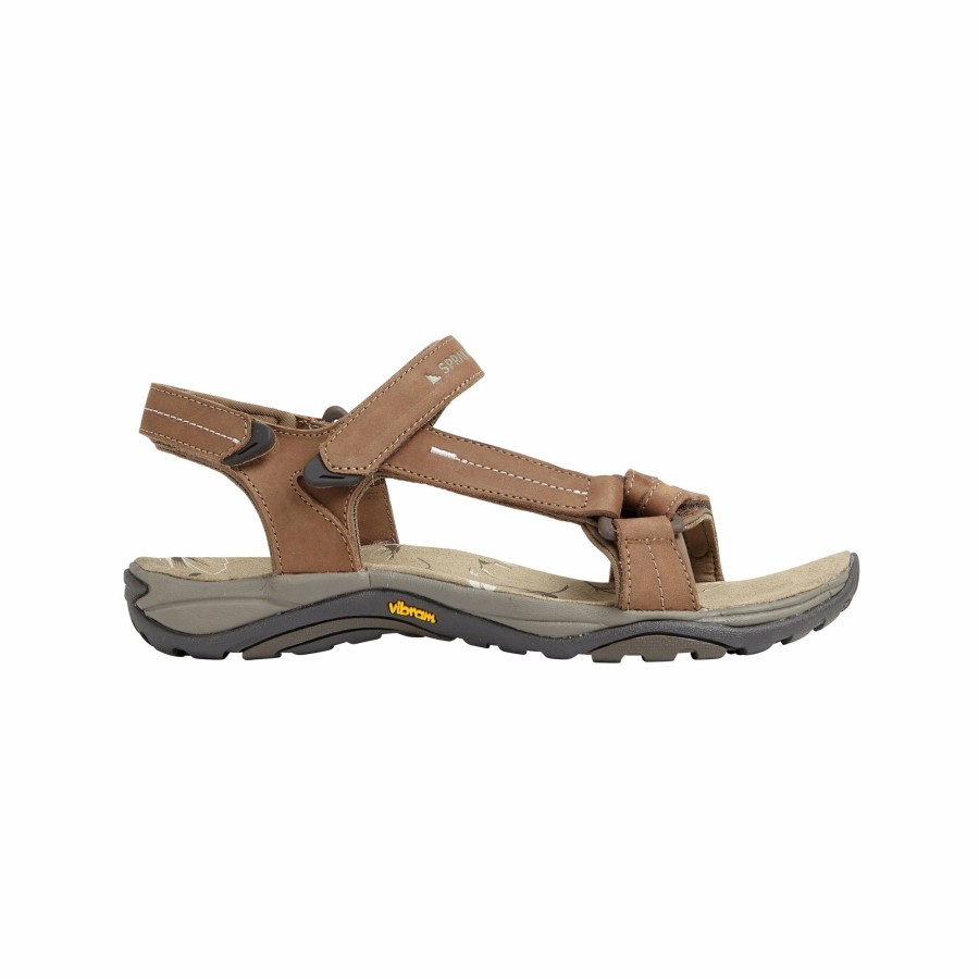 Footwear Sprayway | Tresco Womens Leather Sandal Sw-Brown